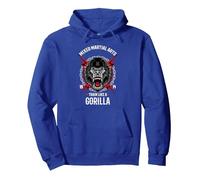 MMA Gorilla Fighter Pullover Hoodie, Adult Unisex, Royal Blue, XX-Large