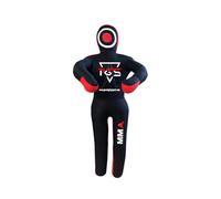 MMA Grappling Dummy Brazilian JIU Jitsu BJJ Punching Bag for Self Defense Wrestling Judo Karate Boxing Throwing Submission Standing Position - UNFILLED (Black Red, 6FT / 70")