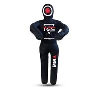 MMA Grappling Dummy Brazilian JIU Jitsu BJJ Punching Bag for Self Defense Wrestling Judo Karate Boxing Throwing Submission Standing Position - UNFILLED (Full Black, 4FT / 47")