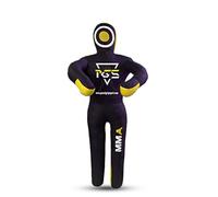 MMA Grappling Dummy Brazilian JIU Jitsu BJJ Punching Bag for Self Defense Wrestling Judo Karate Boxing Throwing Submission Standing Position - UNFILLED (Black Yellow, 4FT / 47")