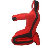 MMA Grappling Dummy - Judo Punching Bag, MMA BJJ Jiu Jitsu Sitting Position Hands Front (UNFILLED, Canvas) (70", Red Canvas)