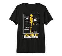 MMA Grappling Gift Anatomy of BJJ Brazilian Jiu Jitsu Design Premium T-Shirt