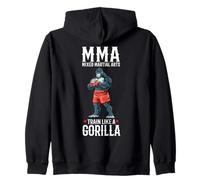 MMA Mixed Martial Arts Gorilla Zip Hoodie
