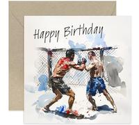 MMA Sports Birthday Cards for Him - UFC Birthday Card for Him or Her - Brazilian jiu jitsu, Judo, Kick Boxing, Muay Thai Birthday Greeting Card - For Son Husband Brother