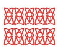 MMABEUTF 10pcs Bike Motorcycle Phone Mount Tether Silicone Handlebar Cradle Holder Band for Mountain Road (Red)