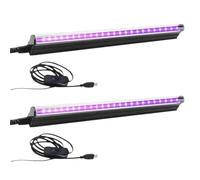 MMABEUTF 2 Packs LED UV Blacklight UV Lamp Bar Stage Blacklight Tube Portable UV Light for Fluorescence Detection LED Party Light USB Plug and Play (2 Packs)