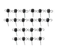 MMABEUTF 20PCS Fence Insulator Screw Galvanized Steel and Polypropylene with Two Way Hook Fence Ring Insulator for Pasture