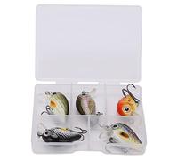 MMABEUTF 5 Pcs Mini Fishing Lures Crankbait Realistic Fishing Hard Baits Kit with Box for Sea Water and Fresh Water (5PCS (Style 2))