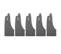 MMABEUTF 5pcs Artist Gloves - Wear Resistant, Sweat Resistant, Two Finger - Left Right Hand for Painting, Drawing, Writing (S)
