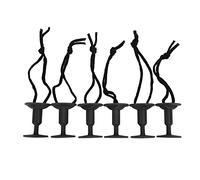 MMABEUTF 6Pcs Surf Board Leash Leg Rope Plug Nylon Plastic Surf Leash Plug Surfboard Accessory (Black)