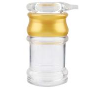 MMABEUTF ACRYLIC TRANSPARENT GOLD OIL BOTTLE LIQUID SEASONING POT SOY SAUCE VINEGAR KITCHEN (M 300ml 6.8x9.3cm / 2.7x3.7in)