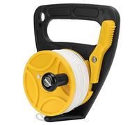 MMABEUTF Diving Reels Dive Rope Spool Finger Reel Multi Purpose with 46m White Wire for Cave Exile Diving (Yellow Wheel)