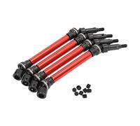 MMABEUTF for Arrma, for Kraton 4S, 1/8 Scale RC Drive Shaft, 4Pcs Front Rear Axle, Steel Aluminum Alloy, Durable Construction, Smooth Power Transmission, Enhanced Performance (Red)