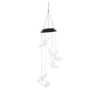 MMABEUTF for Solar Wind Chime Light, Hanging LED Lantern, for Indoor Outdoor Garden Patio Yard Decoration, Auto On/Off, Multiple Color Changing Modes (Transparent)