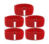 MMABEUTF for Three-Legged Race Bands, High-Elasticity Adjustable Leg Ties for Outdoor Games, Durable Reusable Sports Gear for Kids Adults Family Parties (Red)