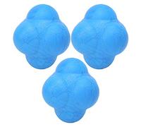 MMABEUTF Hex Bounce Ball, For Coordination Training, Reflex Exercise, TPR Reaction Ball, Sports Fitness Equipment, 3Pcs Set (Blue)