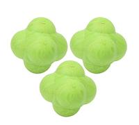 MMABEUTF Hex Bounce Ball, For Coordination Training, Reflex Exercise, TPR Reaction Ball, Sports Fitness Equipment, 3Pcs Set (Green)