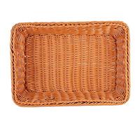 MMABEUTF Household Desktop Rectangular Food Bread Fruits Storage Basket for Office Restaurant (Medium coffee)