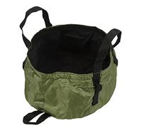 MMABEUTF Outdoor Foldable Basin, for Travel Camping, Round Rugged Wear Resistant, Firm Reliable Portable Basin, Durable Collapsible Design, Lightweight Compact Size, Multipurpose U (OD Green)