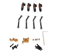 MMABEUTF RC Shock Absorber Damper, for FMS FCX24 1/18 1/24 Scale, Threaded Tele Absorber with Bent Pull Rod, Upgraded Performance for RC Crawler Car (Black)