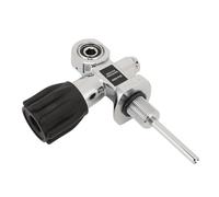 MMABEUTF Scuba Diving Cylinder Valve G3/4 DIN Yoke Dual Use 250 Bar Chrome Plated Brass Diving Tank Cylinder Valve for Diving Snorkeling