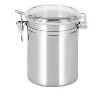 MMABEUTF STAINLESS STEEL COFFEE TEA STORAGE CONTAINER AIR-TIGHT CANISTER FOR SUGAR CEREALS (12.5 * 17)