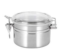 MMABEUTF STAINLESS STEEL COFFEE TEA STORAGE CONTAINER AIR-TIGHT CANISTER FOR SUGAR CEREALS (12.5 * 7.5)