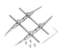 MMABEUTF Stainless Steel DSLR Camera Lens Spanner Wrench, Dual Head Design, 120mm Max Opening, Hex Wrench Included, Arc Anti-Slip Grip, Professional Accessory for Photography