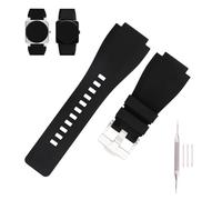 MMBAY Rubber Watch Bands Compatible Fit for Bell & Ross B&R BR-01 BR01 BR-03 BR03 BR03-92 Diver 24mm*33mm Replacement Silicone Strap Wirstband for Men and Women Waterproof Bracelet Watch accessories(