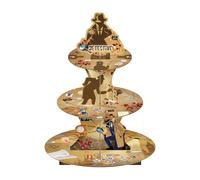 MMBDAMAI 3 Tier Detective Cupcake Stand Detective Cupcake Holder Detective Cupcake Stand Tower Cardboard Dessert Holder for Top Secret Mystery Party Decorations Birthday Party Supplies