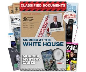 MMC Murder at the White House - Thrilling Murder Mystery Games for Adults in Washington D.C. - 37 Evidence Pieces, 150 Min Gameplay (3.5/5 Difficulty) - Cold Case Files Game for 1-10 Players