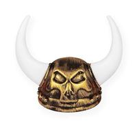 MMCCHB Halloween Performance Props Costume Party Carnival Hats Devil Viking Pirate Hat Horned Hat Ancient Roman Warrior Cap Samurai Helmet (B)