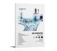 MMCJUH OK Computer by Radiohead Wall Art Colorful Decorative Poster Art Canvas Gift For Friends Room Beautiful Suitable For Living Room And BedroomFrame-style12x18inch(30x45cm)