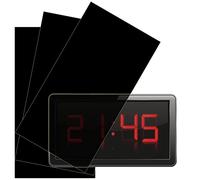 mmcrz LED Light Blackout Stickers, 3 Sheets 50% Dim, Black Vinyl Plastic, Rectangular Square Stickers for Routers, TV LED Covers
