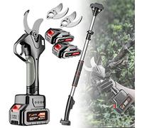 MMCUBE Extendable Tree Pruning Pruner 21V Cordless Electric Pruning Shears,45mm/1.8inch Cut Electric Pruner Battery Powered,with Extension Pole (Color : 3 Battery, Size : 3 blade)