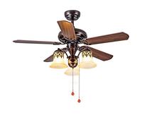 MMD 42" Ceiling Fan Modern Dark Wood Blade Frosted Opal Shade