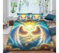 MMDASBVPE 3 Piece Angel Wings Quilt Cover 3D Printed Duvet Cover Pillowcase Set Bedding Quilt Cover for Ultra Soft Microfiber Duvet Cover Soft Easy Care Quilt Cover Set With King（220x240cm）