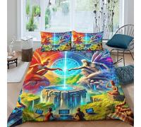 MMDASBVPE 3 Piece Angel Wings Quilt Cover 3D Printed Duvet Cover Pillowcase Set Bedding Set with Ultra Soft Microfiber Duvet Cover Soft Easy Care Bedding Double（200x200cm）