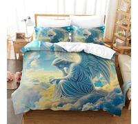 MMDASBVPE 3 Piece Angel Wings Quilt Cover 3D Printed Duvet Cover With Pillowcase Bedding Quilt Cover for Ultra Soft Microfiber Duvet Cover Soft Easy Care Bedding Single（140x200cm）