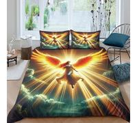 MMDASBVPE 3 Piece Angel Wings Quilt Cover 3D Printed Duvet Cover With Pillowcase Bedding Quilt Cover for Ultra Soft Microfiber Duvet Cover Soft Easy Care Quilt Cover Set With Double（200x200cm）