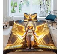 MMDASBVPE 3 Piece Angel Wings Quilt Cover 3D Printed Duvet Cover With Pillowcase Bedding Set with Ultra Soft Microfiber Duvet Cover Soft Easy Care Bedding Single（135x200cm）