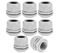 MMDBD Pack of 8 M40 x 1.5 IP68 Waterproof Nylon, Polypropylene Cable Glands with Locking Nut, Fire Protection for Cable Routing