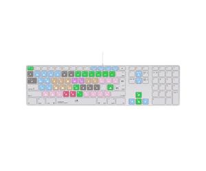 MMDW Avid Media Composer Shortcuts Extended Layout Silicone Keyboard Protective Cover Skin for iMac G6 Aluminum Wired Keyboard MB110B/B (A1243) Numeric Keypad EU/US Version