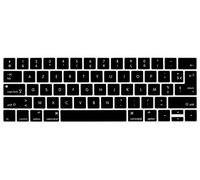 MMDW AZERTY French Language Keyboard Cover for MacBook Pro 13 15 inch 2019 2018 2017 2016 with Touch Bar&Touch ID Model:A2159 A1989 A1706/A1990 A1707,USA and European Version