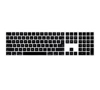 MMDW Black Extended Layout Silicone Keyboard Protective Cover Skin for iMac Magic Keyboard for Numeric Keypad MQ052LL/A (A1843) US/EU Layout Ultra Thin Protector Skin