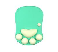 MMDW Cat Paw Mouse Pad With Wrist Support Silica Gel,Portable Ergonomic Anti-Slip Gaming Micemat Comfort Mouse Pats for Office/Home Dual-Use Desk Writing Board,Green/27 * 19.5 * 2.6cm