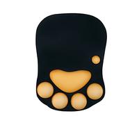 MMDW Cat Paw Silica Gel Mouse Pad with Wrist Support, Portable Ergonomic Anti-Slip Gaming Micemat Comfort Mouse pats,office/home dual-use desk writing board.(270mm*195mm*26mm) (Orange Sakura)