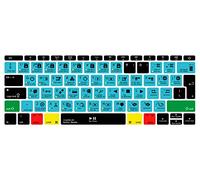 MMDW DaVinci Resolve Shortcut Hotkeys Silicone Keyboard Cover Compatible with MacBook Pro 13 Inch 2017 & 2016 Release A1708 No Touch Bar & for MacBook 12 Inch A1534 Protective Skin (EU Layout)