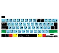 MMDW DaVinci Resolve Shortcut Hotkeys Silicone Keyboard Cover Skin for MacBook Pro 16 inch A2141 2019 for MacBook Pro 13.3 inch A2338 M1/A2251/A2289 2020 with Touch Bar & Touch ID European Version