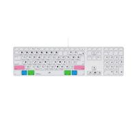 MMDW English DaVinci Resolve US&EU Layout Keyboard Cover for Apple G6 A1243 | With MB110B/B Numeric Keypad,Shortcut Key Printed,Dust-proof,Anti-scratch,Precise Fit,Keyboard Protector